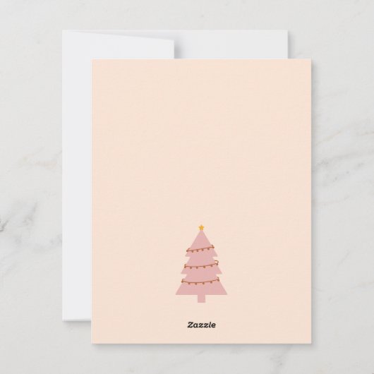 Frohe Weihnachten Rosa Baum (Rückseite)