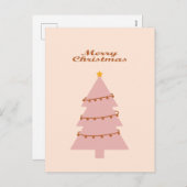 Frohe Weihnachten Rosa Baum (Vorne/Hinten)