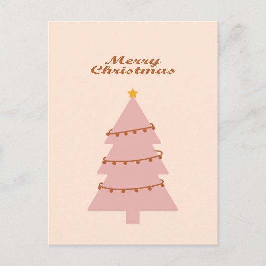 Frohe Weihnachten Rosa Baum (Vorderseite)