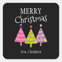 Frohe Weihnachten Rosa Bäume Custom