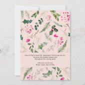 Frohe Weihnachten Rosa Botanischer Pfeil 1 Foto (Rückseite)