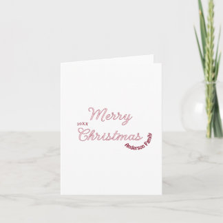 frohe weihnachten rosa familienname 20xx pastell m