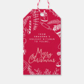 Frohe Weihnachten Rosa Feiertag Backen Geschenkanhänger (Vorderseite)