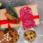 Frohe Weihnachten Rosa Feiertag Backen Geschenkanhänger