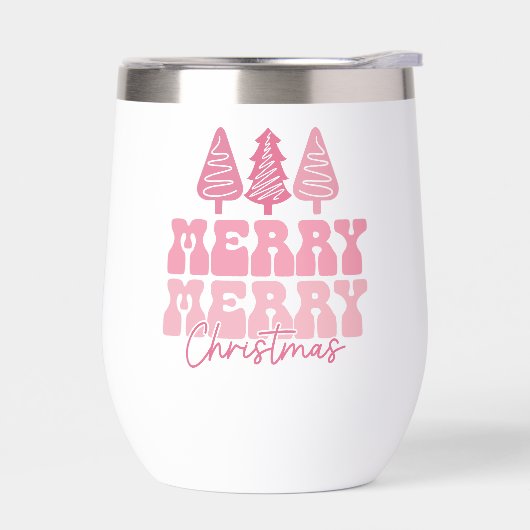 Frohe Weihnachten - Rosa Feiertage Design (Links)