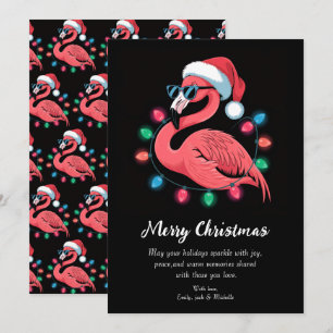 Frohe Weihnachten Rosa Flamingo Personalisiert    