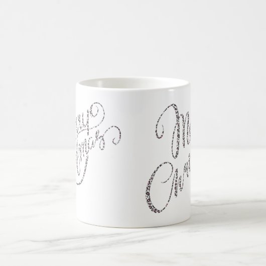 Frohe Weihnachten - Rosa Leopard Print Tasse (Mittel)