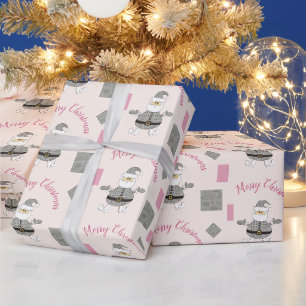 Frohe Weihnachten Rosa Moderne Weihnachtszeit Geschenkpapier