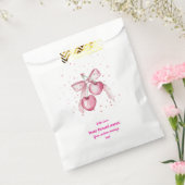 Frohe Weihnachten Rosa Schleife Geschenkanhänger Geschenktütchen (Versiegelt)