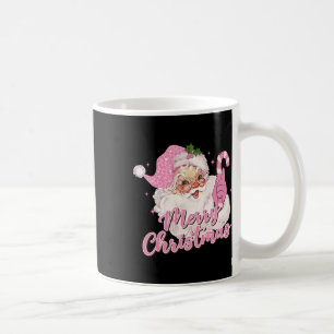 Frohe Weihnachten Rosa Weihnachtsmann Vintage Retr Kaffeetasse