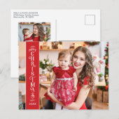 Frohe Weihnachten Rot 2 Fotos (Vorne/Hinten)