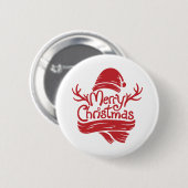 Frohe Weihnachten rot Button (Vorne & Hinten)