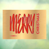 Frohe Weihnachten Rot Elegant Modernes Künstlerisc Fensteraufkleber (Blatt 3)