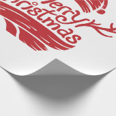 Frohe Weihnachten rot Geschenkpapier (Ecke)
