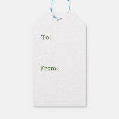 Frohe Weihnachten Rot Grün Karierte Bäume Geschenkanhänger (Rückseite)