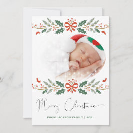 Frohe Weihnachten Rot Grün Modernes Foto