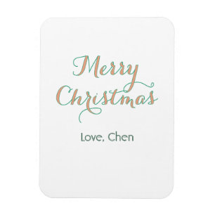 frohe weihnachten rot grün name liebe stilvoll mod magnet