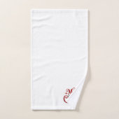 Frohe Weihnachten Rot & Grün Stickerei Typografie Badhandtuch Set (Handtuch)