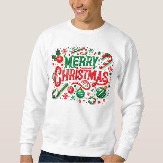 Frohe Weihnachten rot / grün Sweatshirt