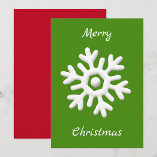 Frohe Weihnachten rot-grüne Schneeflocke