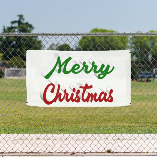 Frohe Weihnachten rot-grüne Schrift Banner (Insitu)
