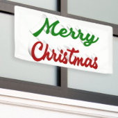 Frohe Weihnachten rot-grüne Schrift Banner (Äußeres Gebäude)