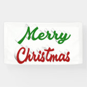 Frohe Weihnachten rot-grüne Schrift Banner (Horizontal)