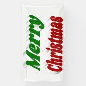 Frohe Weihnachten rot-grüne Typografie Banner (Vertikal)