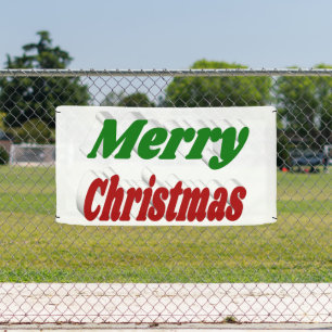 Frohe Weihnachten rot-grüne Typografie Banner