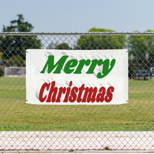 Frohe Weihnachten rot-grüne Typografie Banner (Insitu)
