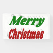 Frohe Weihnachten rot-grüne Typografie Banner (Horizontal)