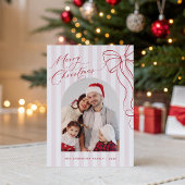 Frohe Weihnachten Rot Handgezeichnete Schleife