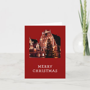 Frohe Weihnachten rot Karte