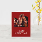 Frohe Weihnachten rot Karte (Gelbe Blume)