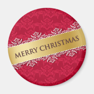 Frohe Weihnachten rot - Magnet