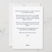 Frohe Weihnachten rot Mitte des Jahrhunderts Baubl (Rückseite)