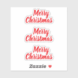 Frohe Weihnachten rot Moderne Trendminimalisten Aufkleber