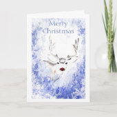 Frohe Weihnachten Rot-Nase Reindeer Frosty Window (Vorderseite)