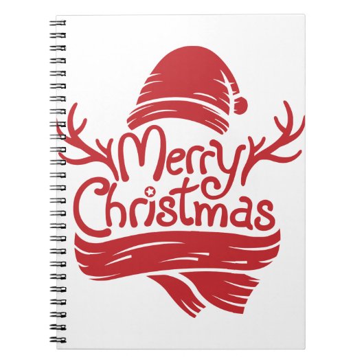 Frohe Weihnachten rot Notizblock (Vorderseite)