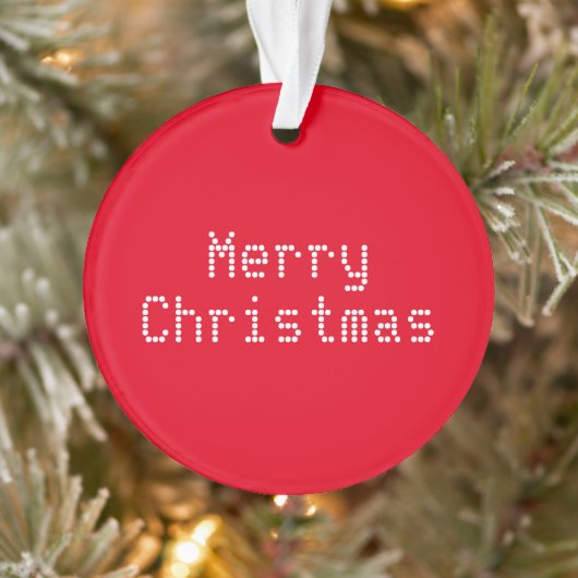 "Frohe Weihnachten" rot Ornament (Baum)