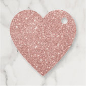 Frohe Weihnachten rot Rosa Glitzer eleganter Name Geschenkanhänger (Rückseite)