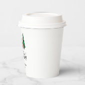 Frohe Weihnachten Rot Schwarz Buffalo Karierter Ba Pappbecher (Links)