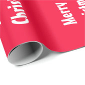 Frohe Weihnachten Rot Streifen Vorlage Geschenkpapier (Rolleneckpunkt)