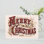 Frohe Weihnachten - Rot und Gold (Stehend Vorderseite)