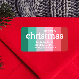 Frohe Weihnachten rot und grün Adressaufkleber