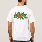 Frohe Weihnachten Rot und Grün T-Shirt (Rückseite)