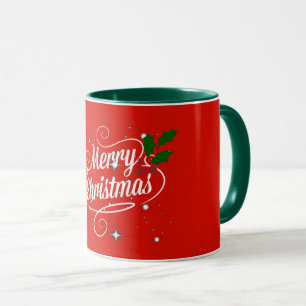 Frohe Weihnachten Rot und Grün, Tasse