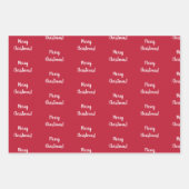 Frohe Weihnachten Rot und grüne Script Typografie Geschenkpapier Set (Vorderseite 2)