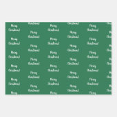 Frohe Weihnachten Rot und grüne Script Typografie Geschenkpapier Set (Vorderseite)