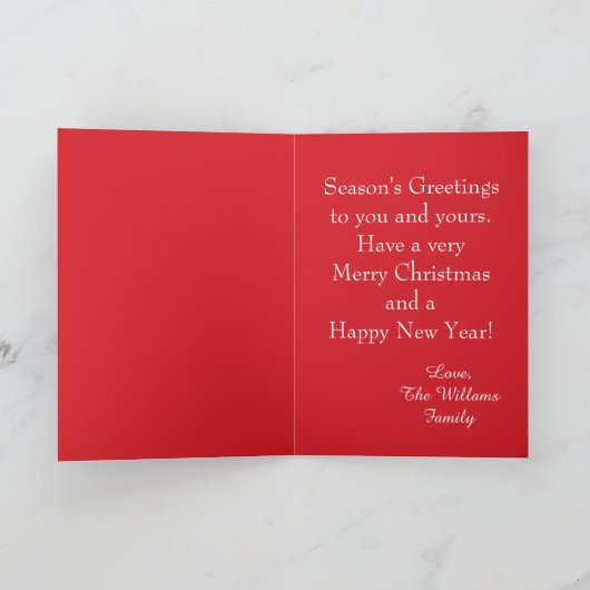 Frohe Weihnachten rot und weiß (Innenseite)